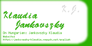 klaudia jankovszky business card